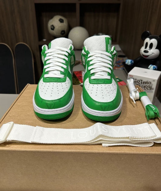 Louis Vuitton x Air Force 1 Low White White Green